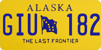 AK license plate GIU182