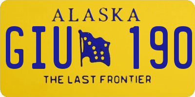 AK license plate GIU190