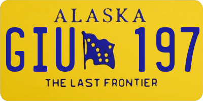 AK license plate GIU197
