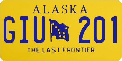 AK license plate GIU201