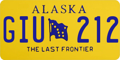 AK license plate GIU212