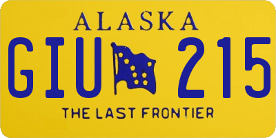 AK license plate GIU215