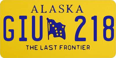 AK license plate GIU218