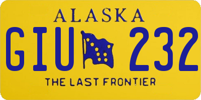 AK license plate GIU232