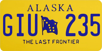 AK license plate GIU235