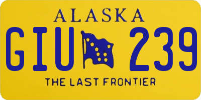 AK license plate GIU239
