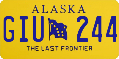 AK license plate GIU244