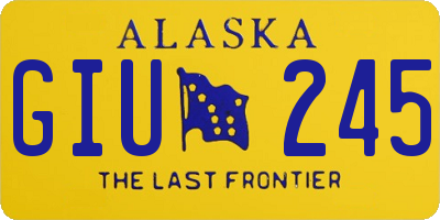 AK license plate GIU245