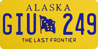AK license plate GIU249