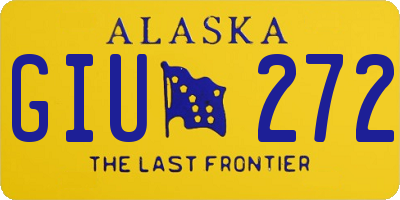 AK license plate GIU272