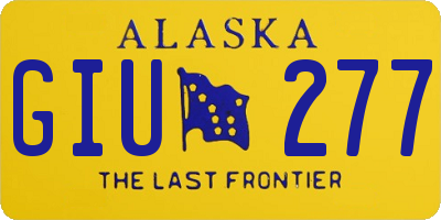 AK license plate GIU277