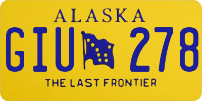 AK license plate GIU278