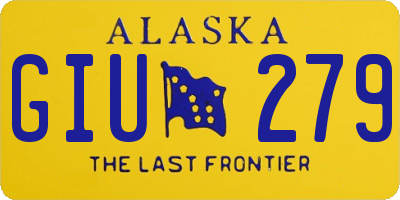AK license plate GIU279