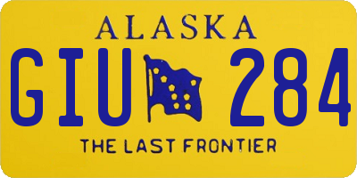 AK license plate GIU284