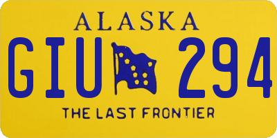 AK license plate GIU294