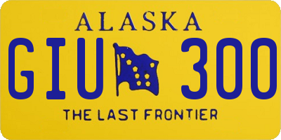 AK license plate GIU300