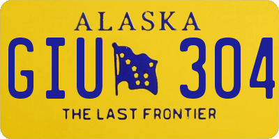 AK license plate GIU304