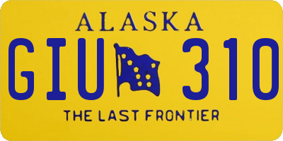 AK license plate GIU310