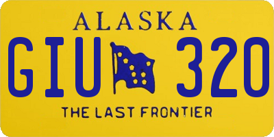 AK license plate GIU320