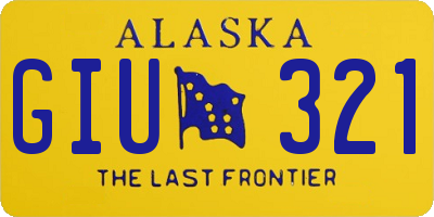 AK license plate GIU321