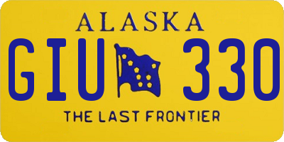 AK license plate GIU330
