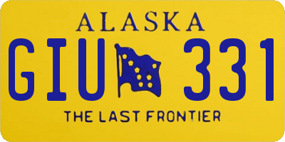 AK license plate GIU331