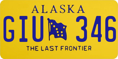 AK license plate GIU346
