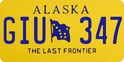 AK license plate GIU347