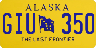 AK license plate GIU350
