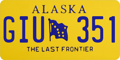 AK license plate GIU351