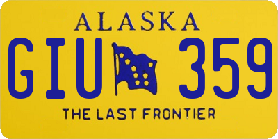 AK license plate GIU359