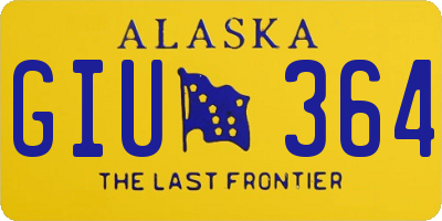 AK license plate GIU364