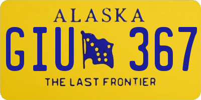AK license plate GIU367