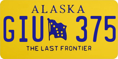 AK license plate GIU375