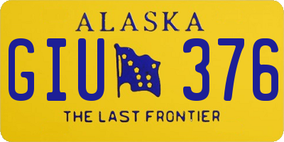 AK license plate GIU376