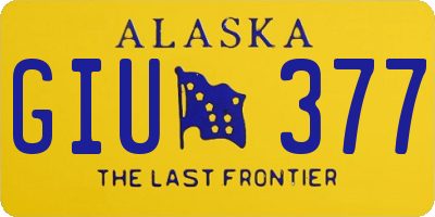 AK license plate GIU377