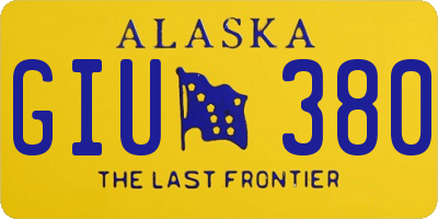 AK license plate GIU380