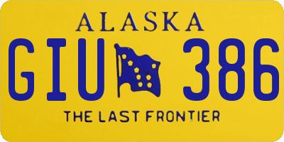 AK license plate GIU386