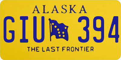 AK license plate GIU394