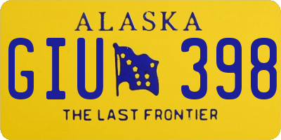 AK license plate GIU398