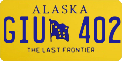 AK license plate GIU402
