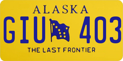 AK license plate GIU403