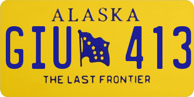 AK license plate GIU413