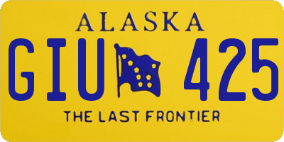 AK license plate GIU425