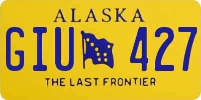 AK license plate GIU427