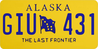 AK license plate GIU431