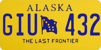 AK license plate GIU432