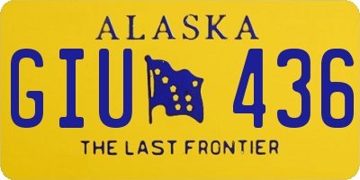 AK license plate GIU436