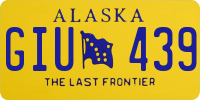 AK license plate GIU439