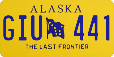AK license plate GIU441